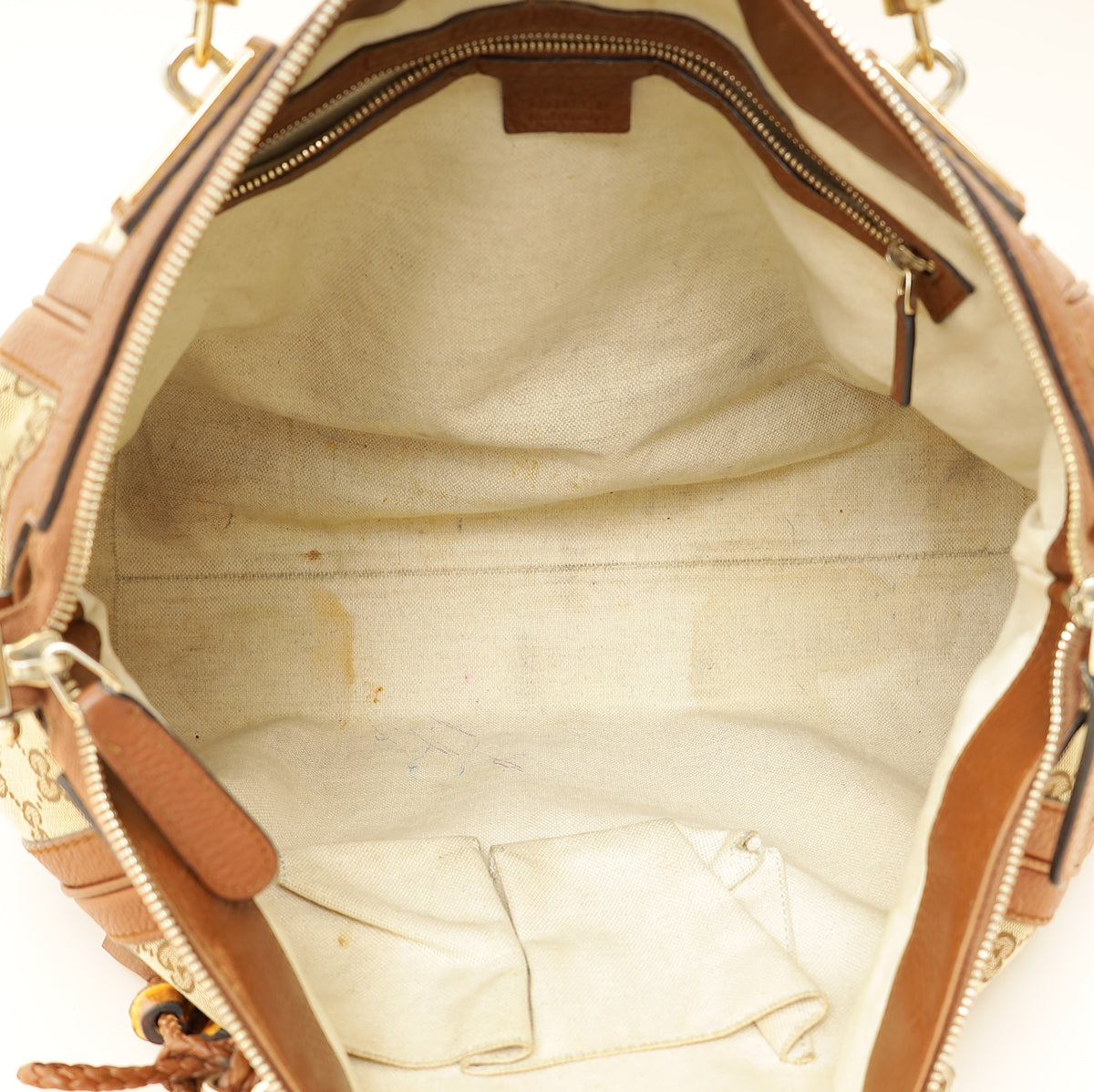 Gucci Brown GG Monogram Cellarius Large Bella Top Handle Bag-Gucci-THE CLOSET