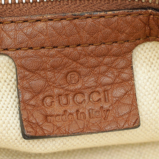 Gucci Brown GG Monogram Cellarius Large Bella Top Handle Bag-Gucci-THE CLOSET