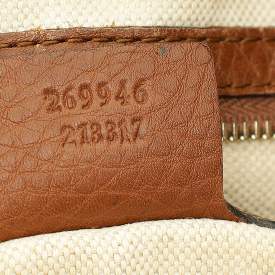 Gucci Brown GG Monogram Cellarius Large Bella Top Handle Bag-Gucci-THE CLOSET