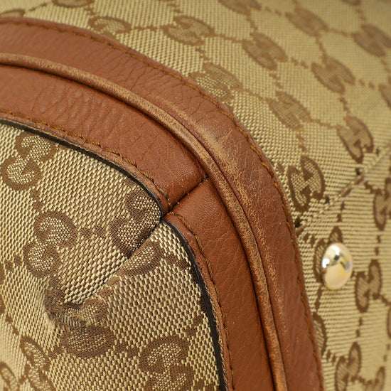 Gucci Brown GG Monogram Cellarius Large Bella Top Handle Bag-Gucci-THE CLOSET