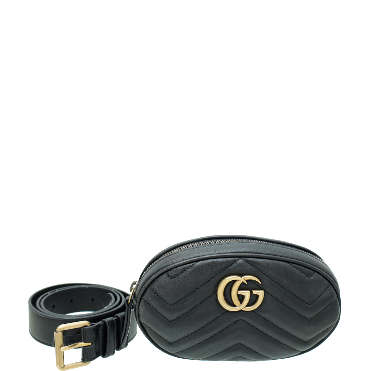 Gucci Black GG Marmont Mini Belt Bag-Gucci-THE CLOSET