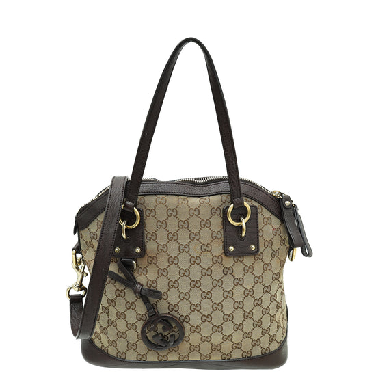 Gucci Bicolor GG Interlocking Dome Satchel Bag