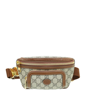 حقيبة حزام G Gucci Tricolor GG Supreme المتشابكة 