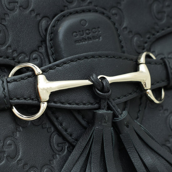 Gucci Black GG Guccissima Emily Mini Chain Bag