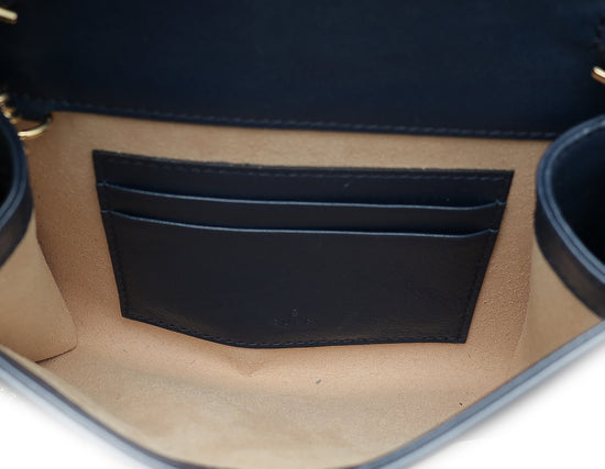 Gucci Navy Blue Rajah Web Mini Flap Shoulder Bag