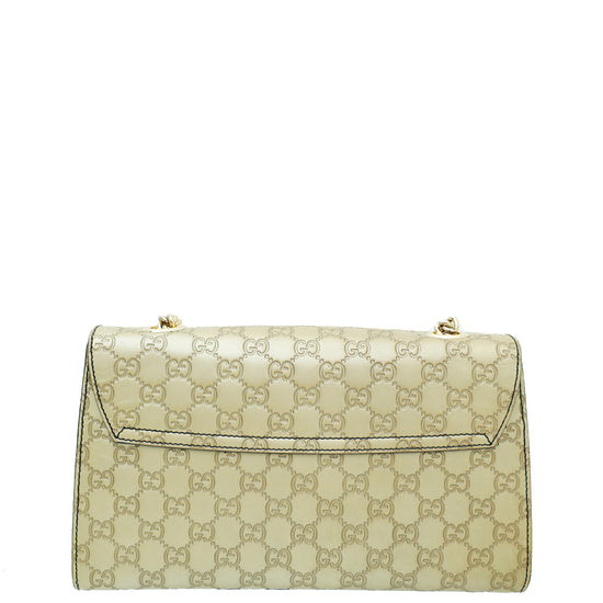 Gucci Champagne GG Guccissima Emily Medium Shoulder Bag