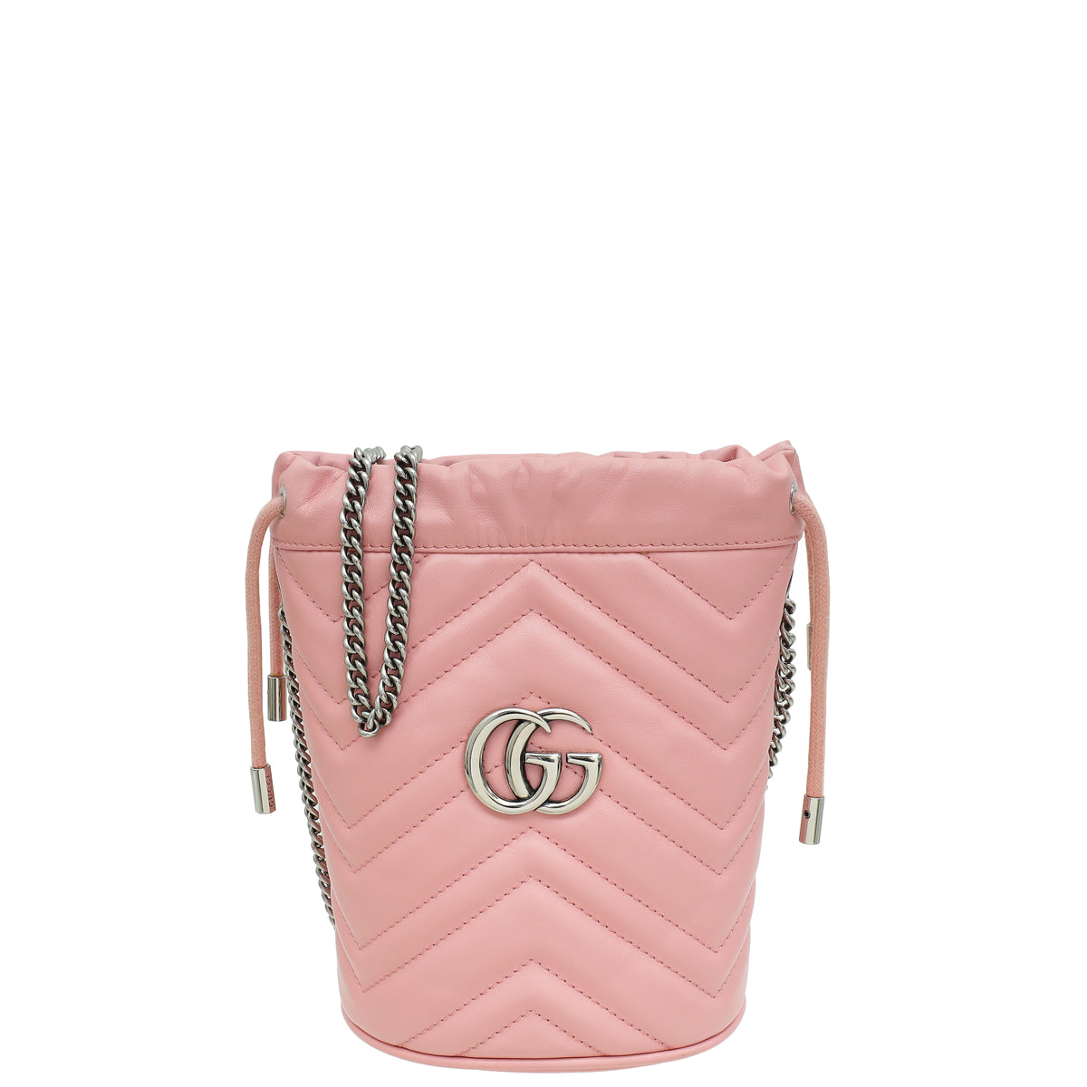 Gucci Pink GG Marmont Mini Bucket Bag-Gucci-THE CLOSET