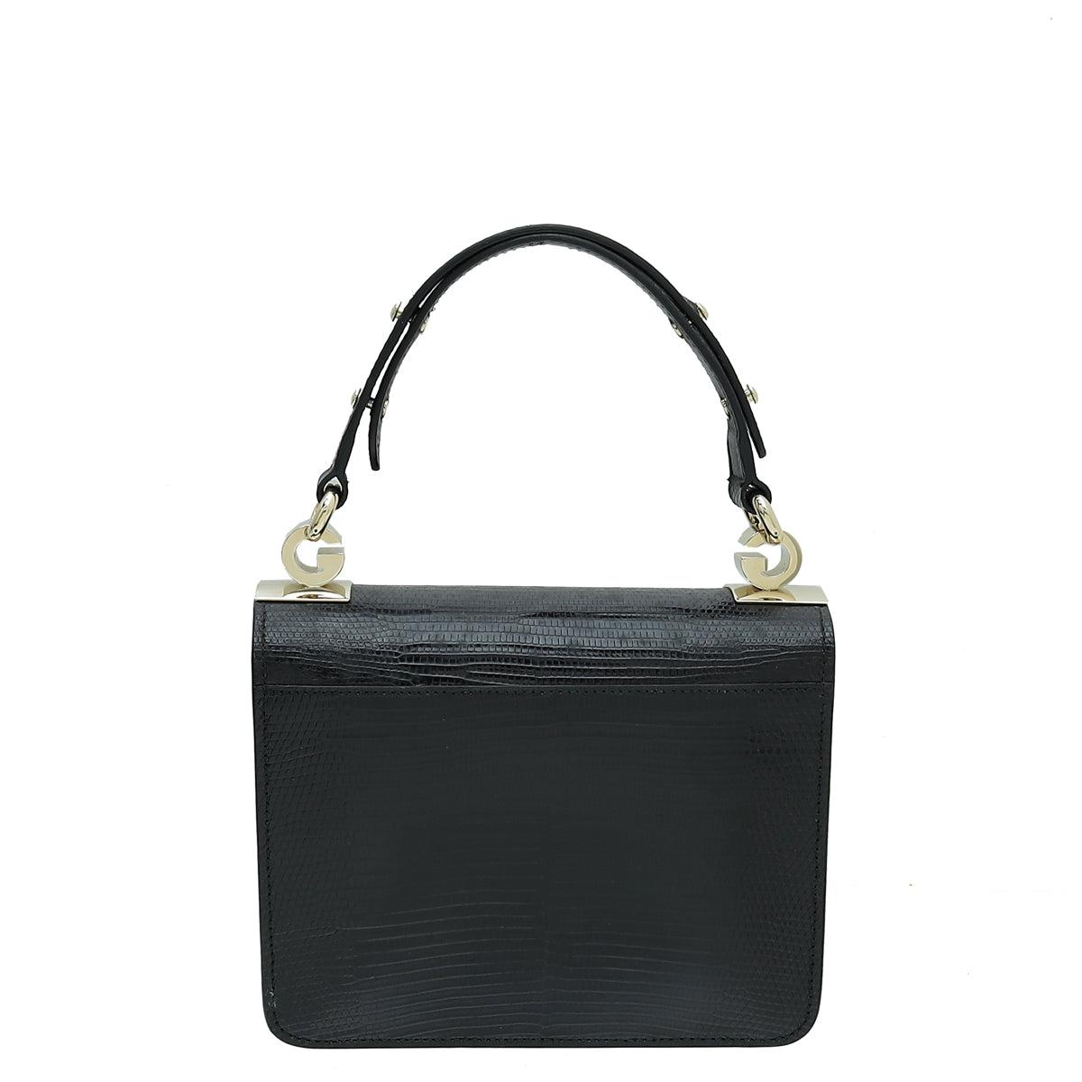 Gucci Black Lizard 1973 Top Handle Flap Bag-Gucci-THE CLOSET