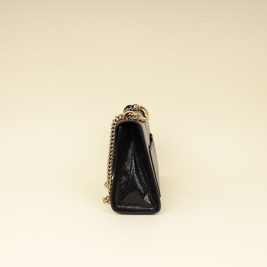 Gucci Black Python Padlock Medium Shoulder Bag-Gucci-THE CLOSET