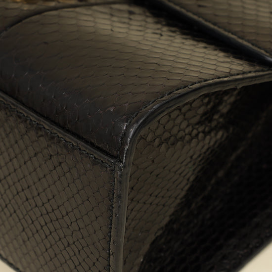 Gucci Black Python Padlock Medium Shoulder Bag-Gucci-THE CLOSET