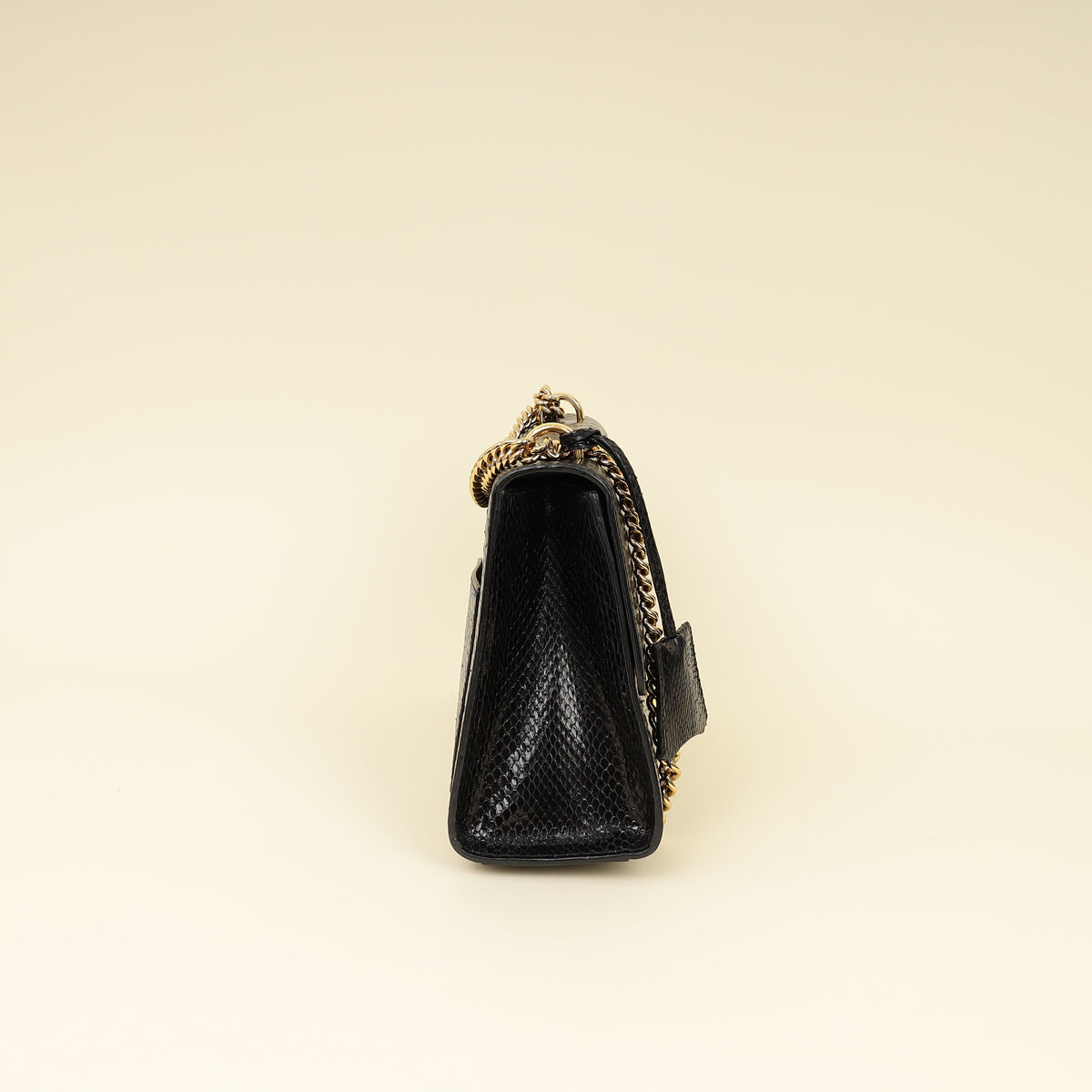 Gucci Black Python Padlock Medium Shoulder Bag-Gucci-THE CLOSET