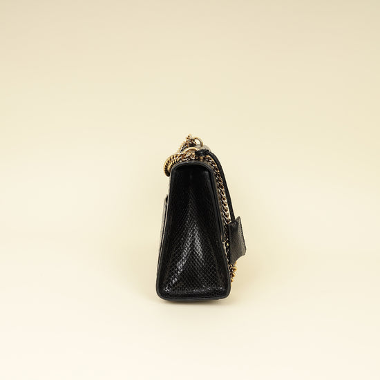 Gucci Black Python Padlock Medium Shoulder Bag-Gucci-THE CLOSET