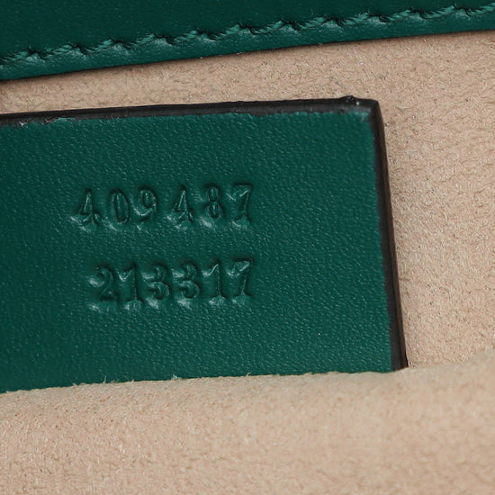 Gucci Green Guccissima Padlock Small Chain Bag