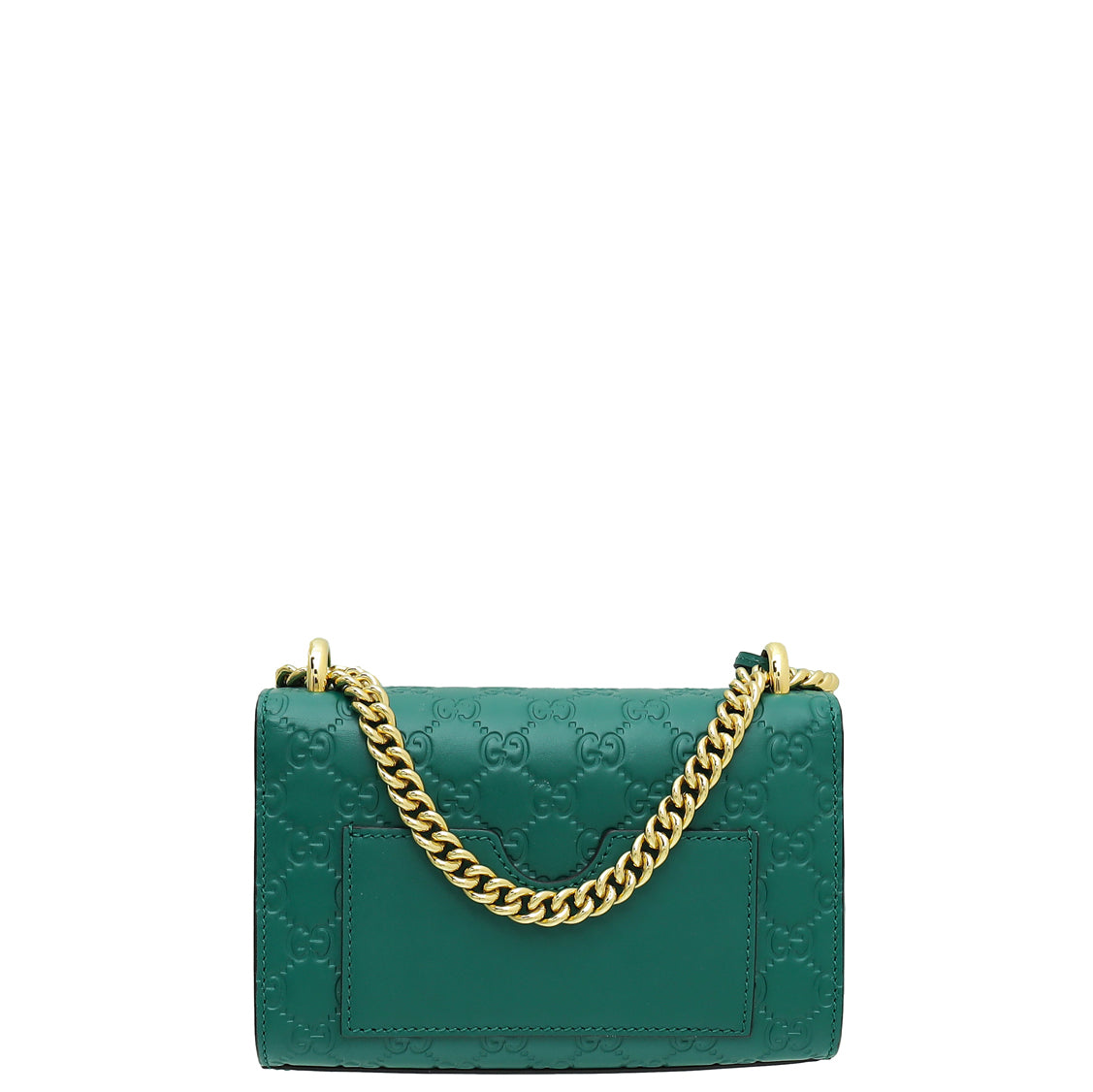 Gucci Green Guccissima Padlock Small Chain Bag