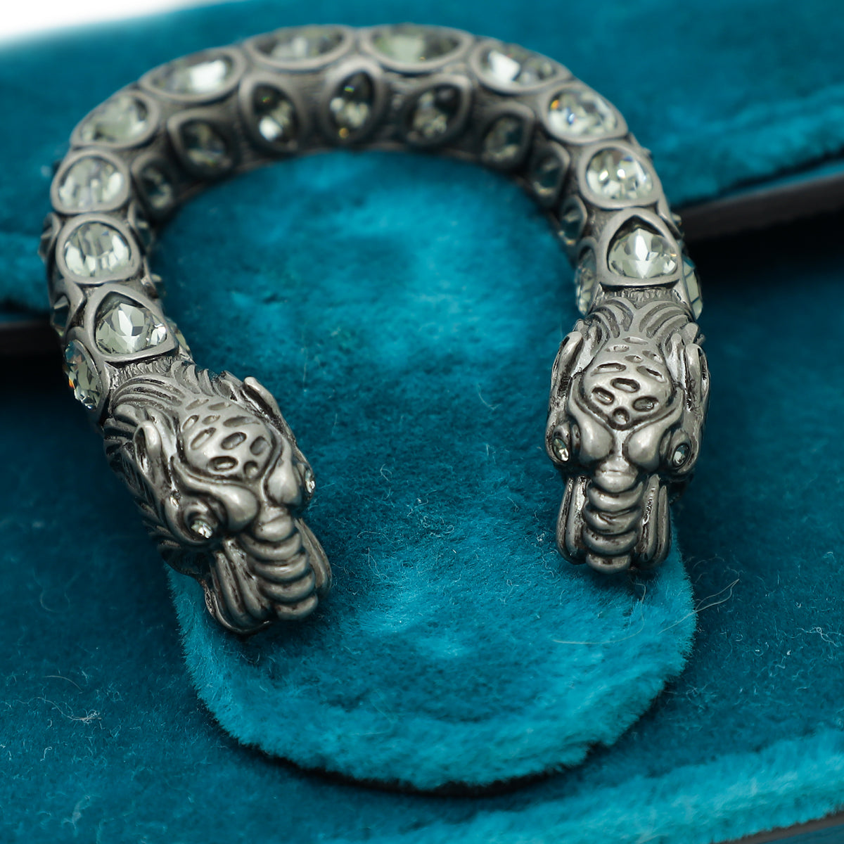 Oxidised Silver Temple Openable Kada – Abaran Timeless Jewellery Pvt.Ltd