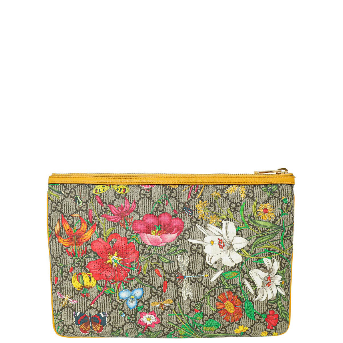Gucci Multicolor GG Supreme Floral Ophidia Pouch-Gucci-THE CLOSET