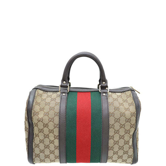 Gucci Bicolor GG Web Joy Boston Medium Bag