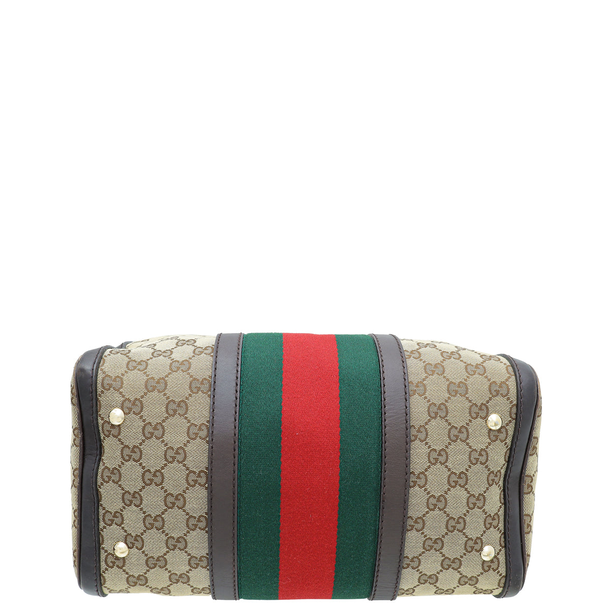 Gucci Green/Beige GG Supreme Canvas And Leather Medium Joy Boston Bag Gucci