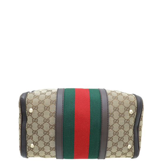 Gucci Bicolor GG Web Joy Boston Medium Bag