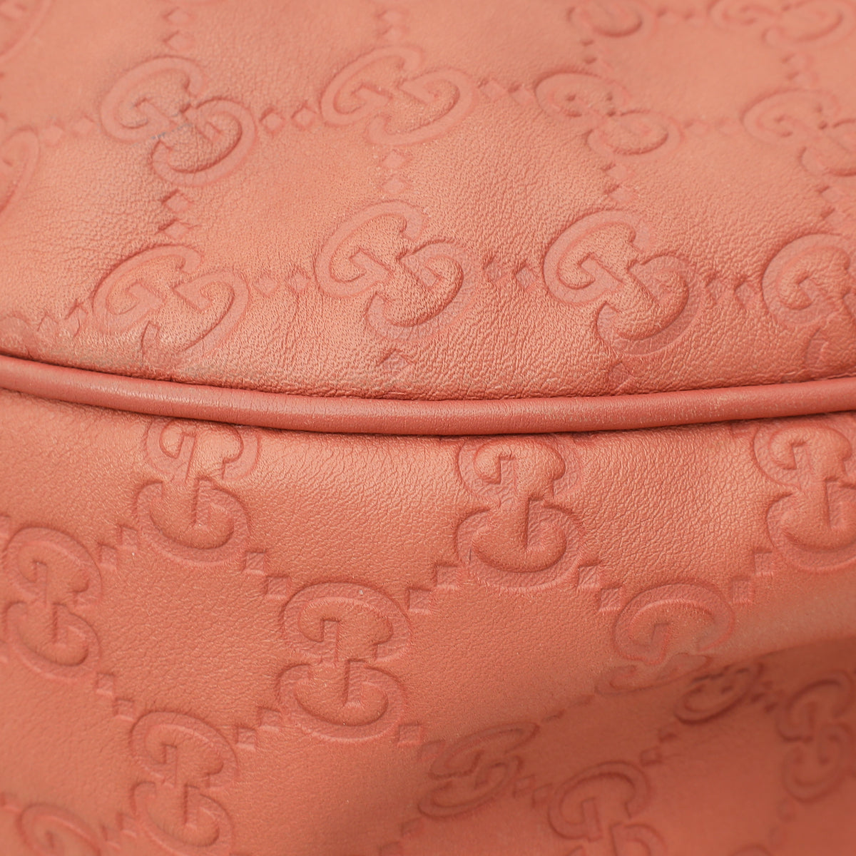 Gucci Dark Coral Guccissima Sukey Hobo Bag