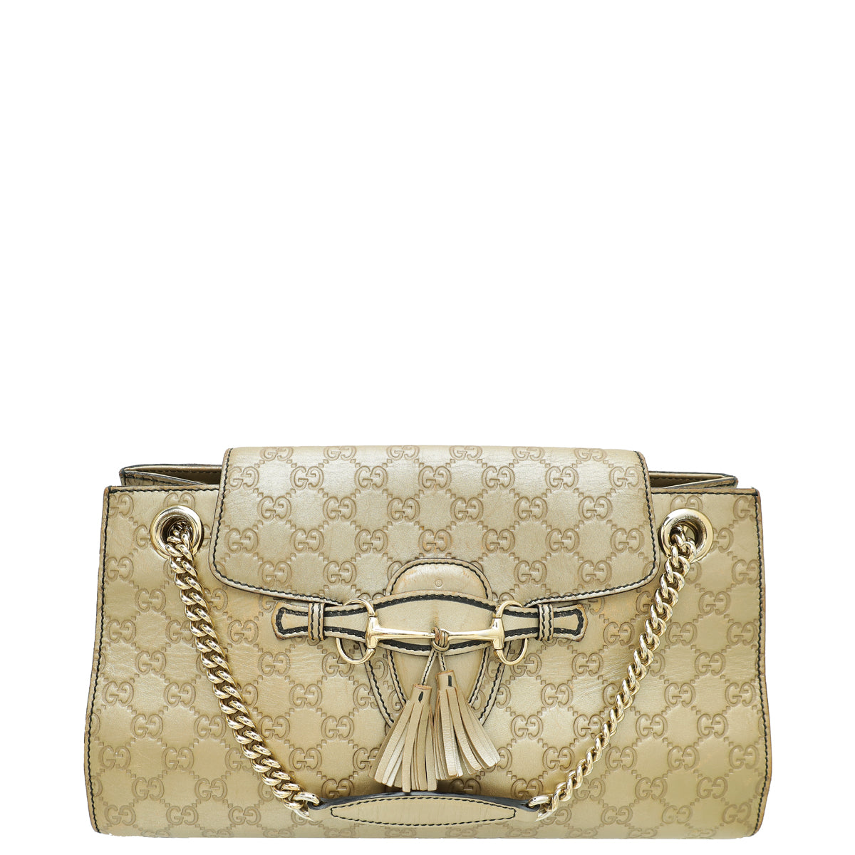 Gucci Metallic Champagne Guccissima Emily Large Bag-Gucci-THE CLOSET
