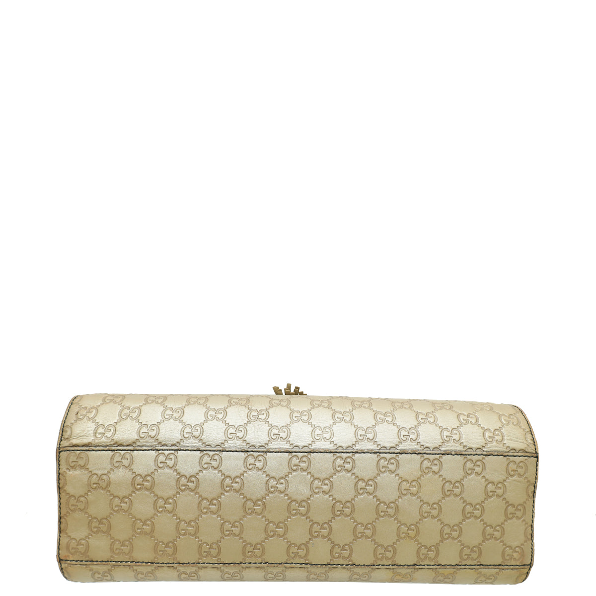 Gucci Metallic Champagne Guccissima Emily Large Bag