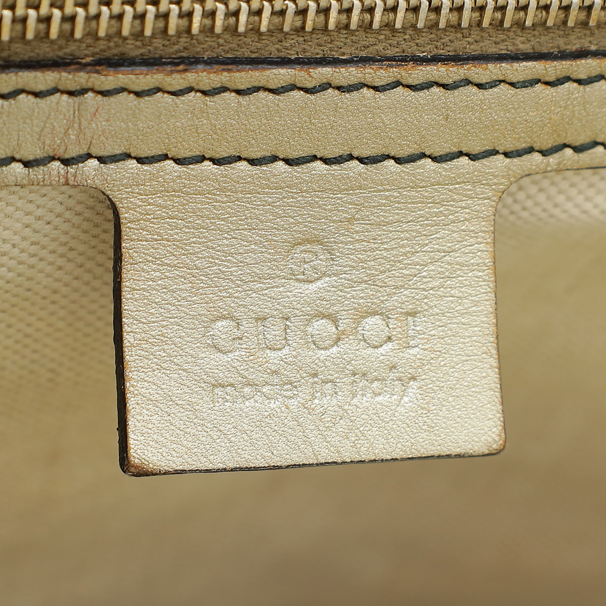 Gucci Metallic Champagne Guccissima Emily Large Bag