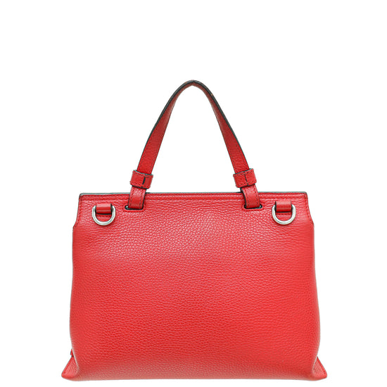 Gucci Red Bamboo Daily Top Handle Small Bag