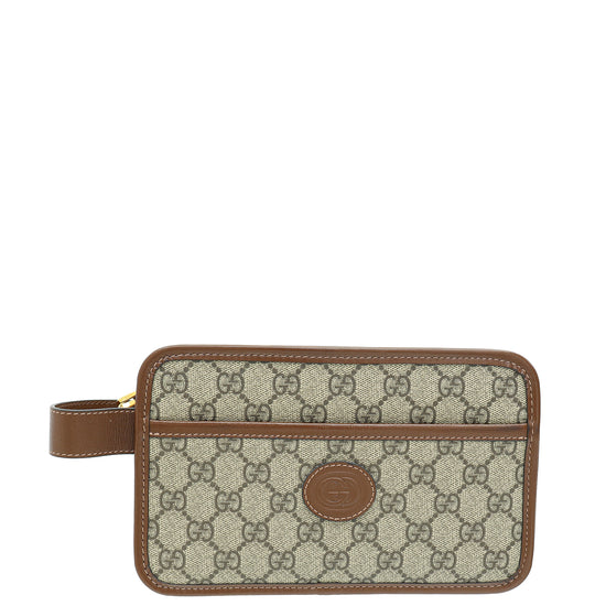Gucci Bicolor GG Supreme Retro G Travel Pouch-Gucci-THE CLOSET