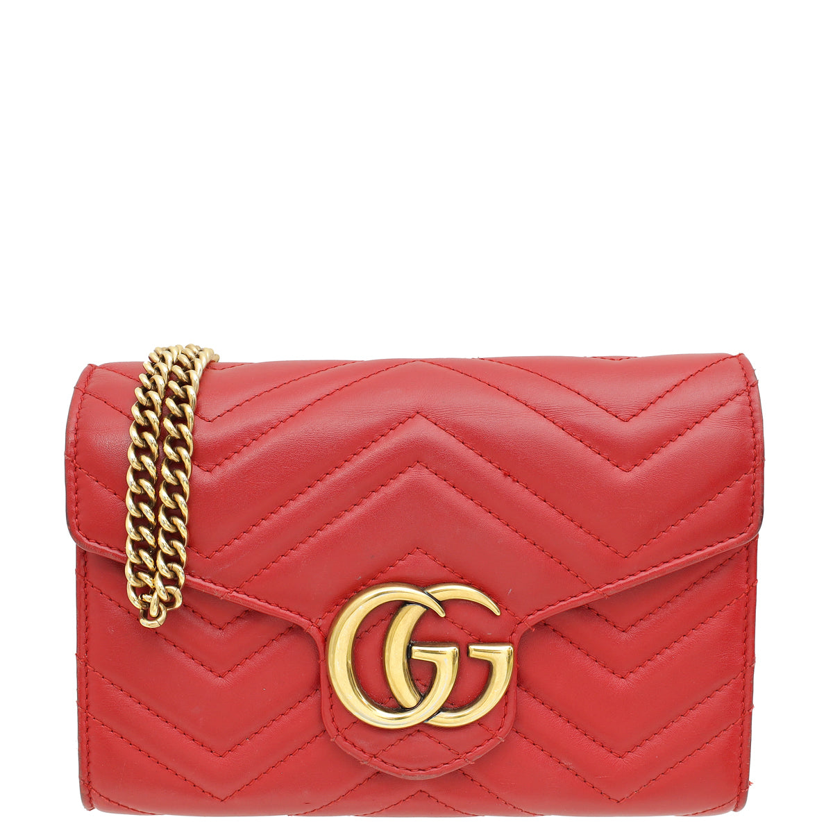 Gucci Red GG Marmont Super Mini Bag-Gucci-THE CLOSET