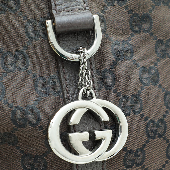 Gucci Chocolate GG Tote Large Bag