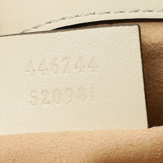 Gucci White Cream GG Marmont Small Shoulder Bag-Gucci-THE CLOSET