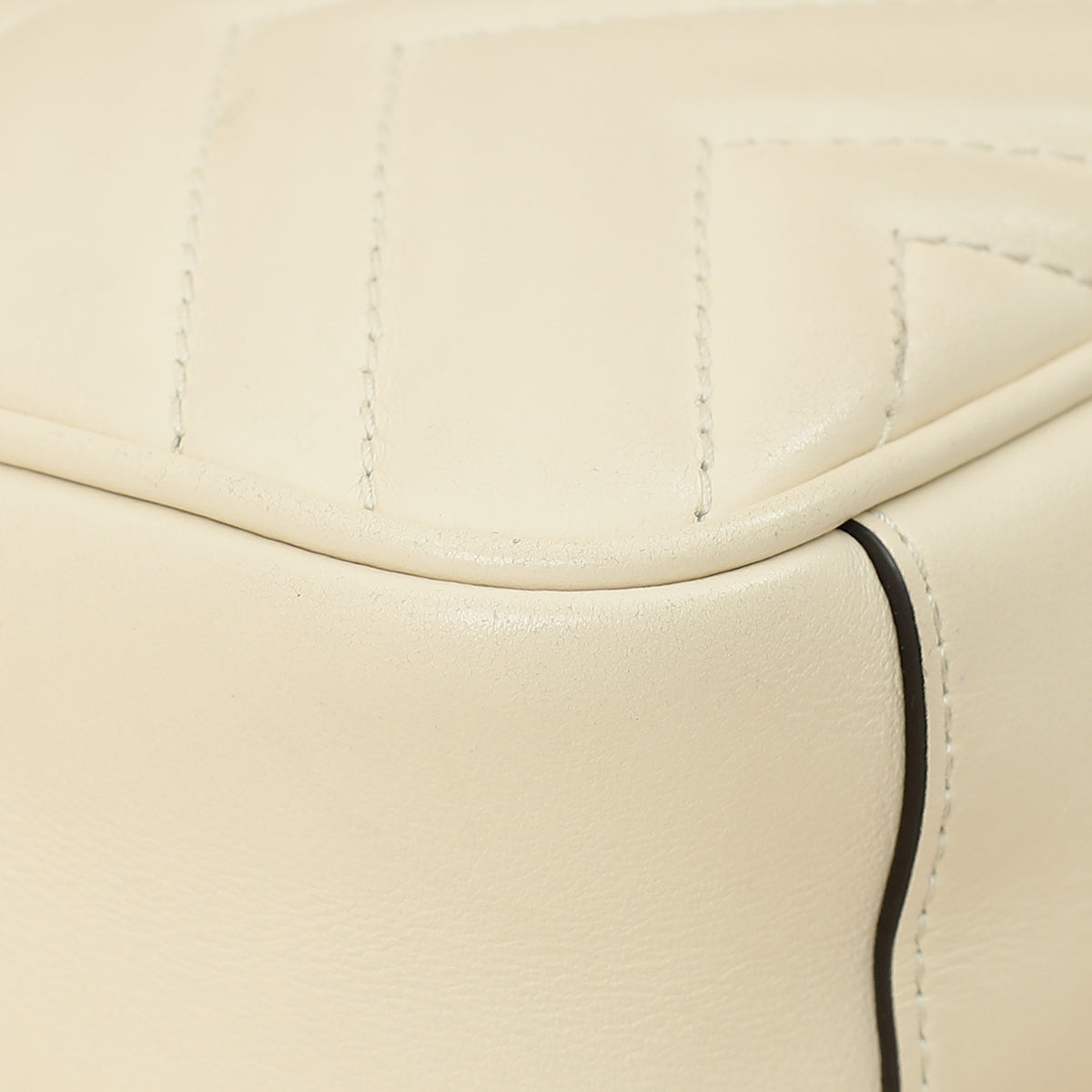 Gucci White Cream GG Marmont Small Shoulder Bag-Gucci-THE CLOSET