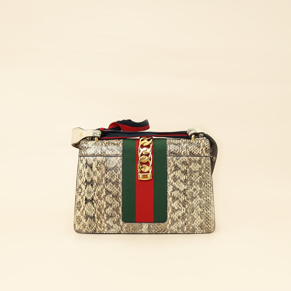 Gucci Bicolor Python Sylvie Small Shoulder Bag-Gucci-THE CLOSET