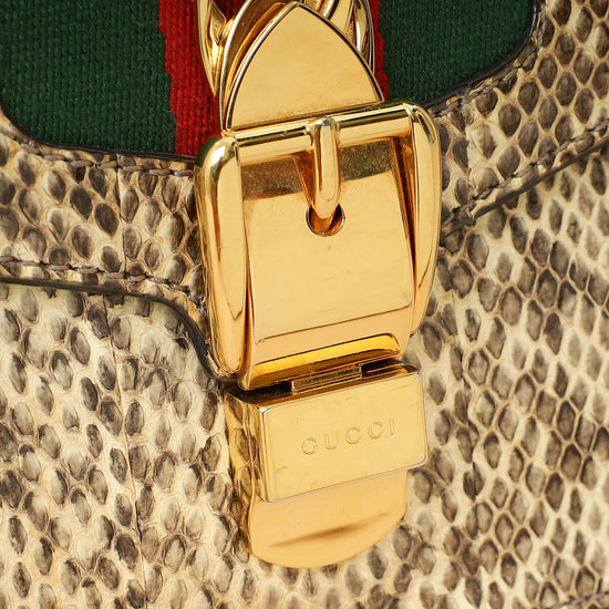 Gucci Bicolor Python Sylvie Small Shoulder Bag-Gucci-THE CLOSET
