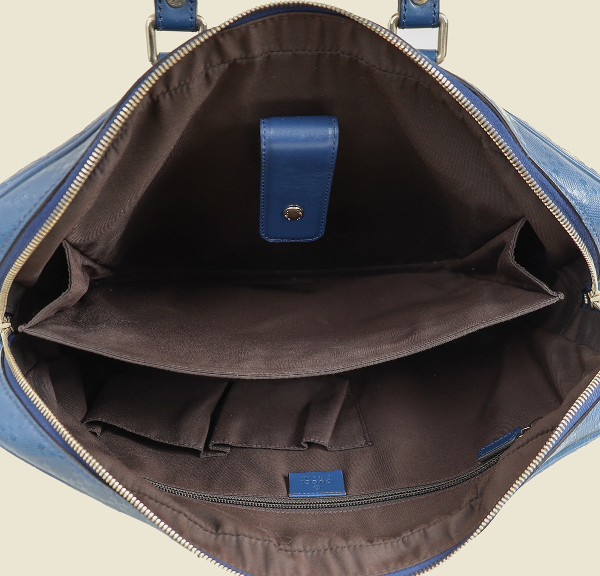 bLue Gucci ビジネスバッグ Gucci Blue Diamante Textured Briefcase – THE CLOSET