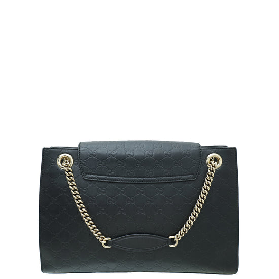 Gucci Black GG Guccissima Emily Large Bag