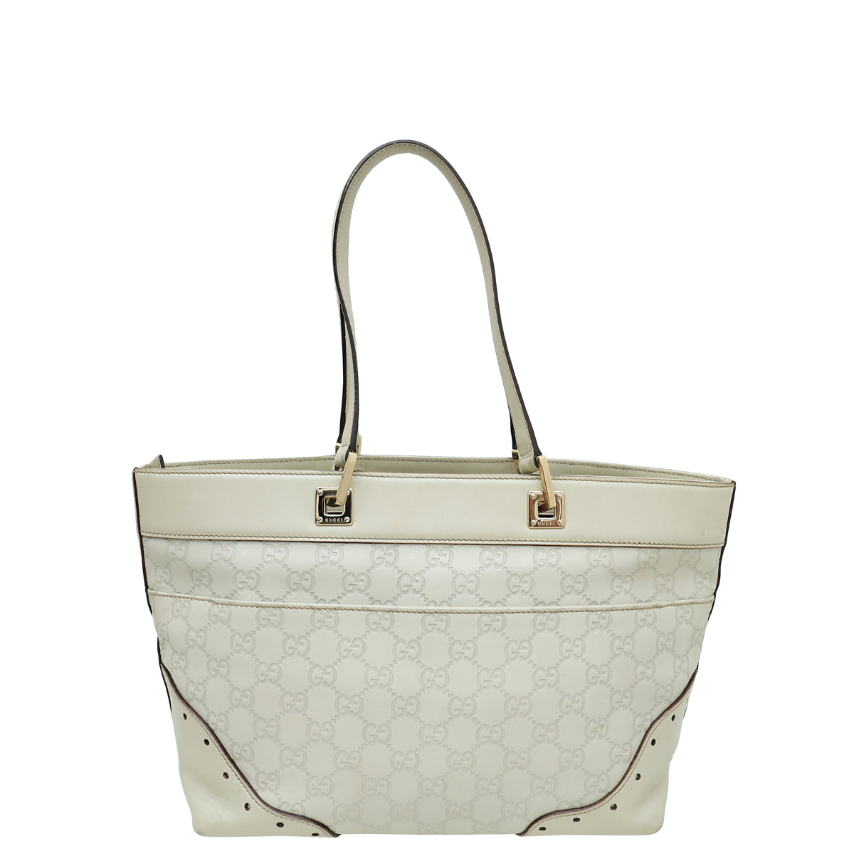 Gucci Ivory Guccissima Punch Tote Bag-Gucci-THE CLOSET