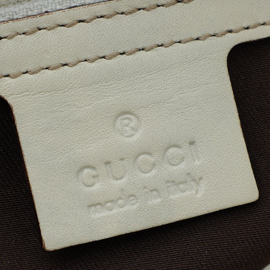 Gucci Ivory Guccissima Punch Tote Bag