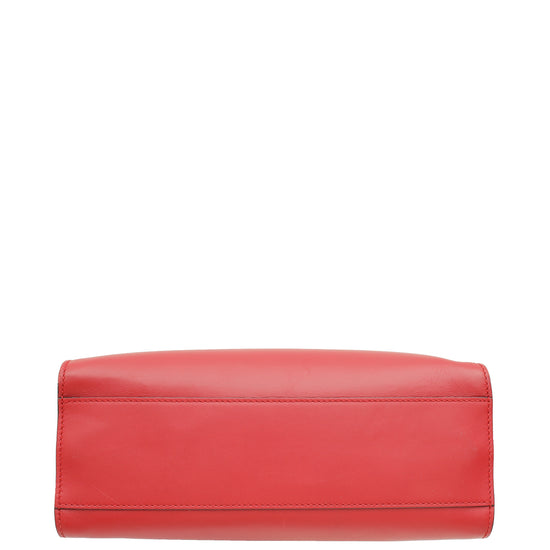 Gucci Red Nymphaea Bamboo Shoulder Bag