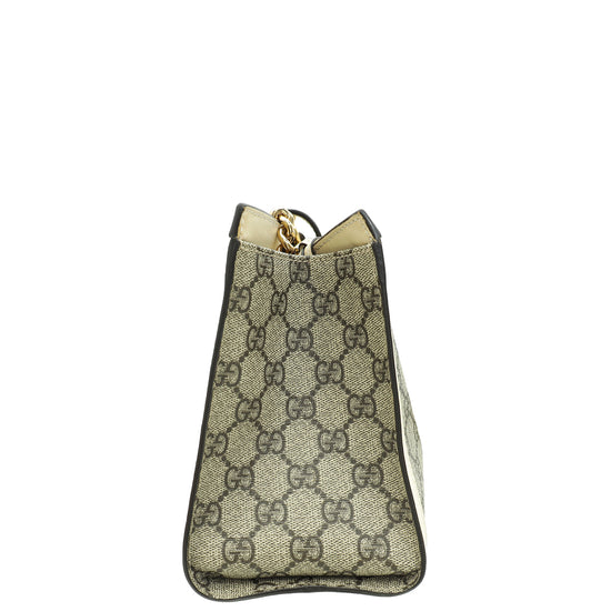 Gucci Bicolor GG Supreme Padlock Small Shoulder Bag