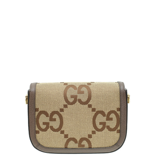 Gucci Ebony Jumbo GG Horsebit 1955 Mini Shoulder Bag