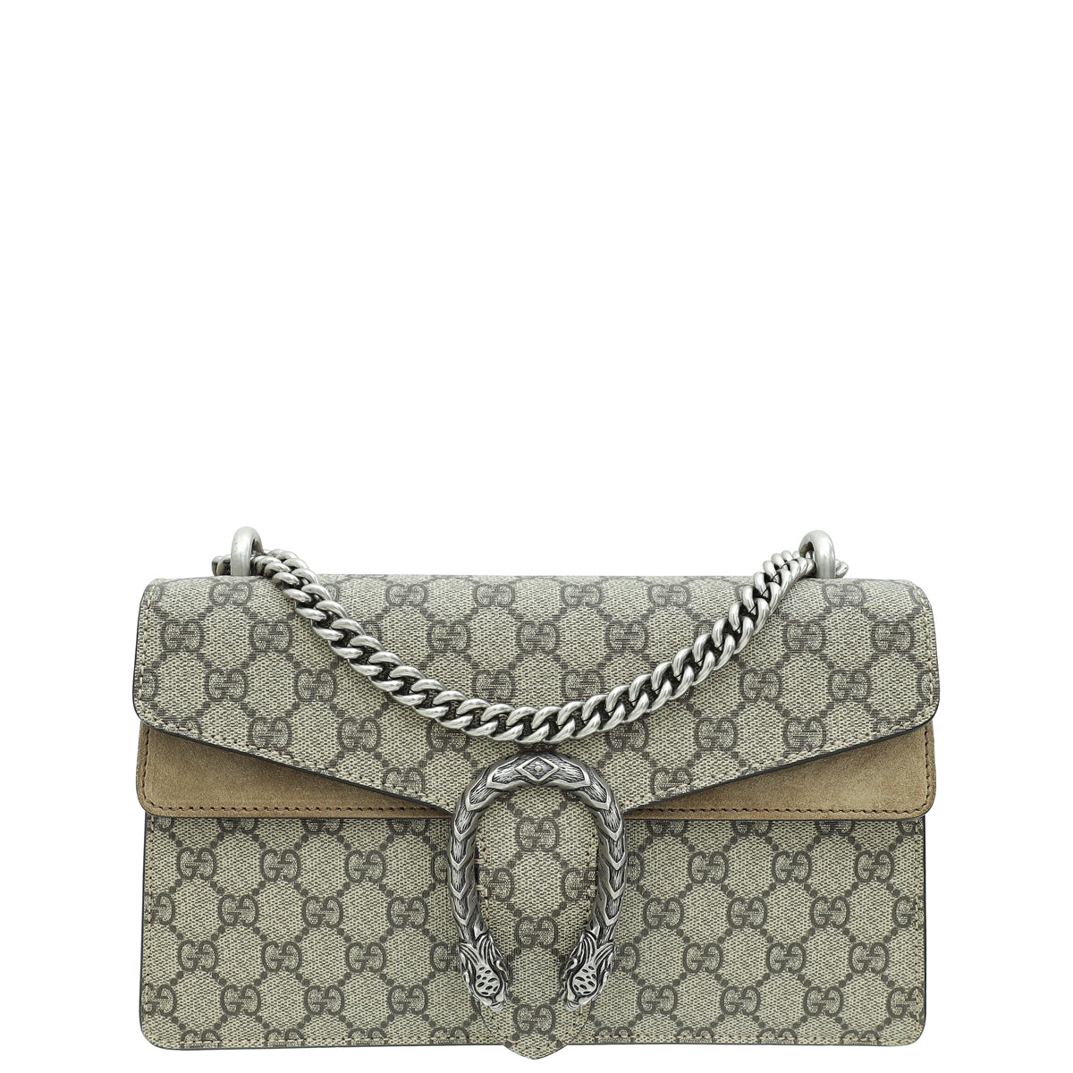 Gucci Ebony GG Supreme Dionysus Small Shoulder Bag-Gucci-THE CLOSET