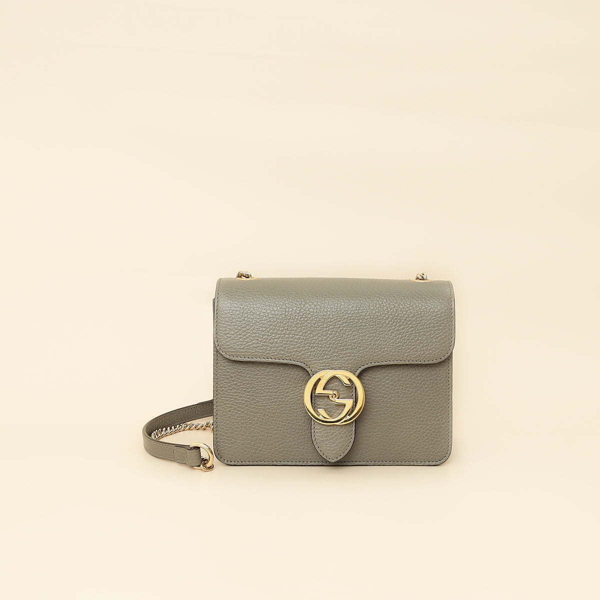 Gucci Grey Interlocking G Small Shoulder Bag-Gucci-THE CLOSET