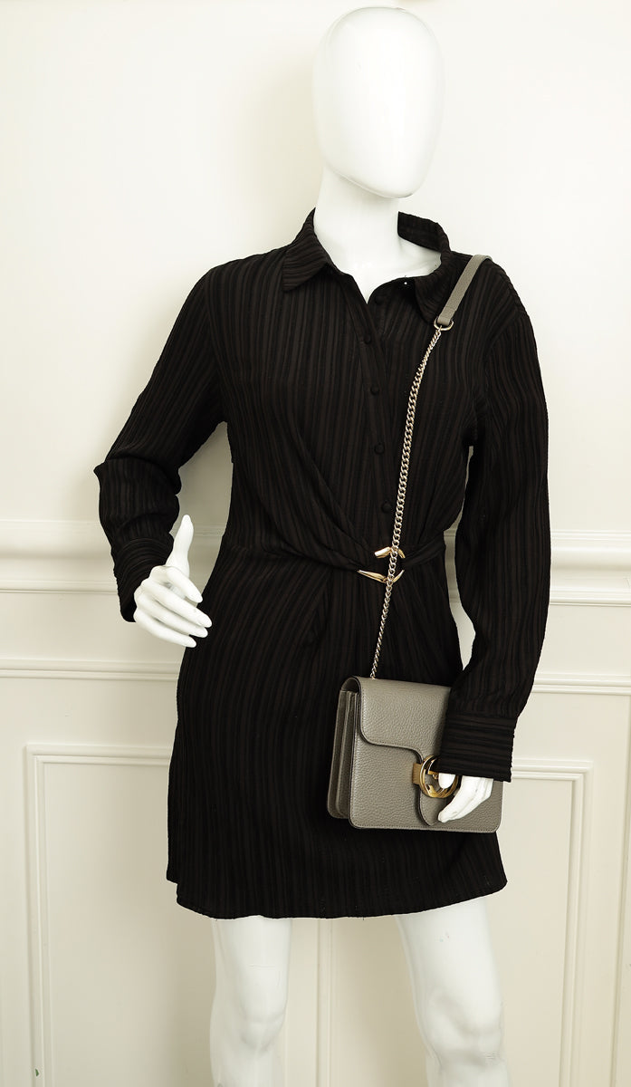 Gucci Grey Interlocking G Small Shoulder Bag-Gucci-THE CLOSET