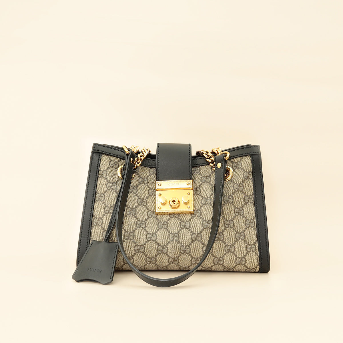 Gucci Bicolor GG Supreme Padlock Tote Small Bag-Gucci-THE CLOSET