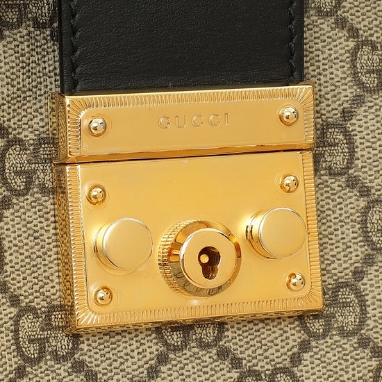 Gucci Bicolor GG Supreme Padlock Tote Small Bag-Gucci-THE CLOSET