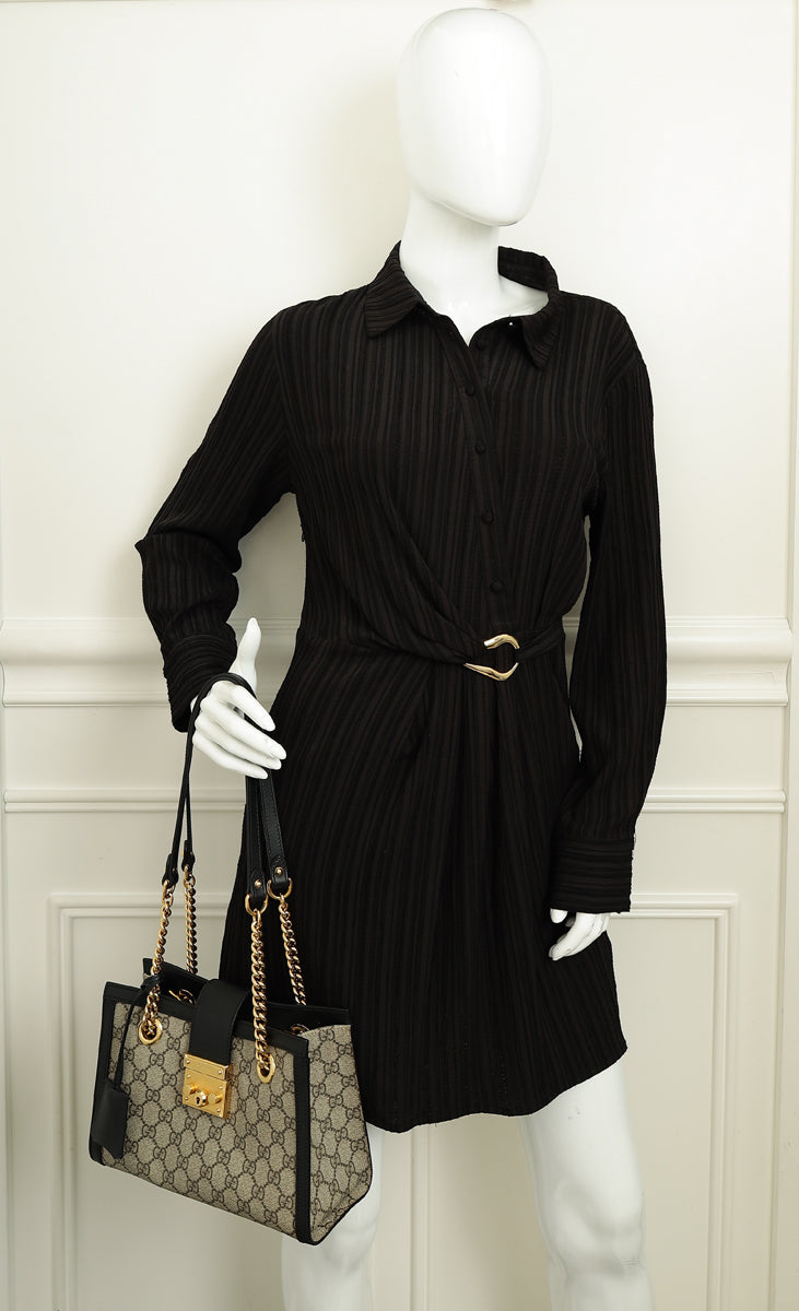 Gucci Bicolor GG Supreme Padlock Tote Small Bag-Gucci-THE CLOSET