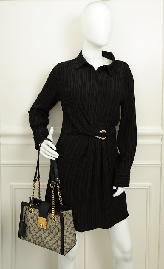 Gucci Bicolor GG Supreme Padlock Tote Small Bag-Gucci-THE CLOSET