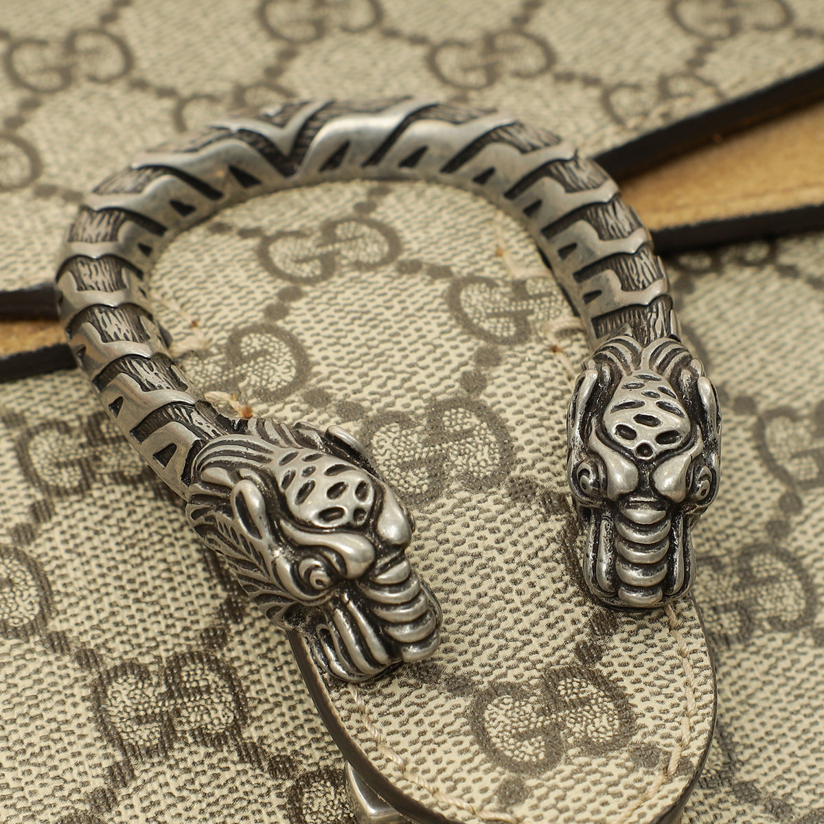 Gucci Ebony GG Supreme Dionysus Small Shoulder Bag-Gucci-THE CLOSET